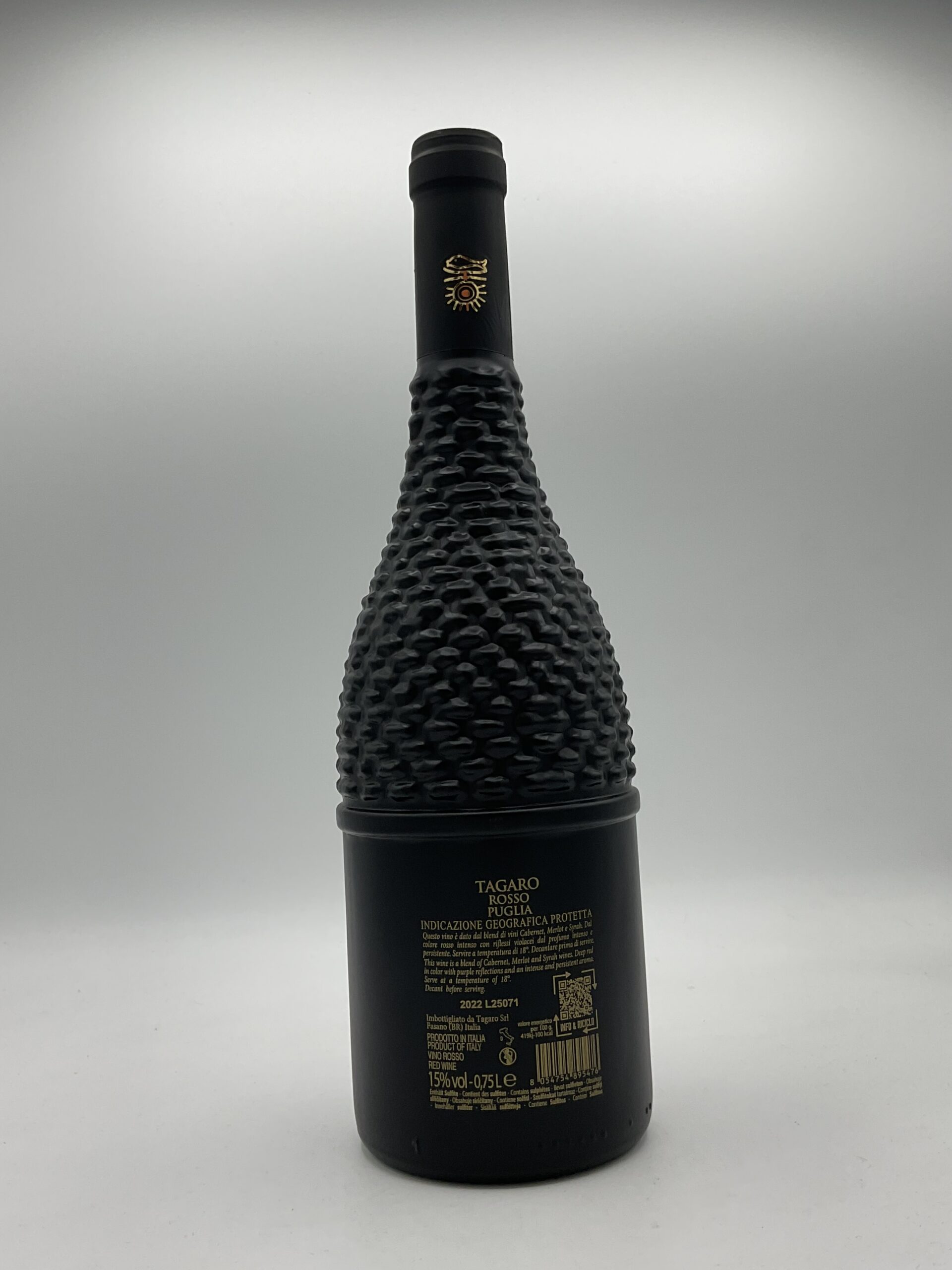 TAGARO GRAVITY PRIMITIVO ROSSO PUGLIA IGP 2022 TRULLI FLASCHEN – Bild 2